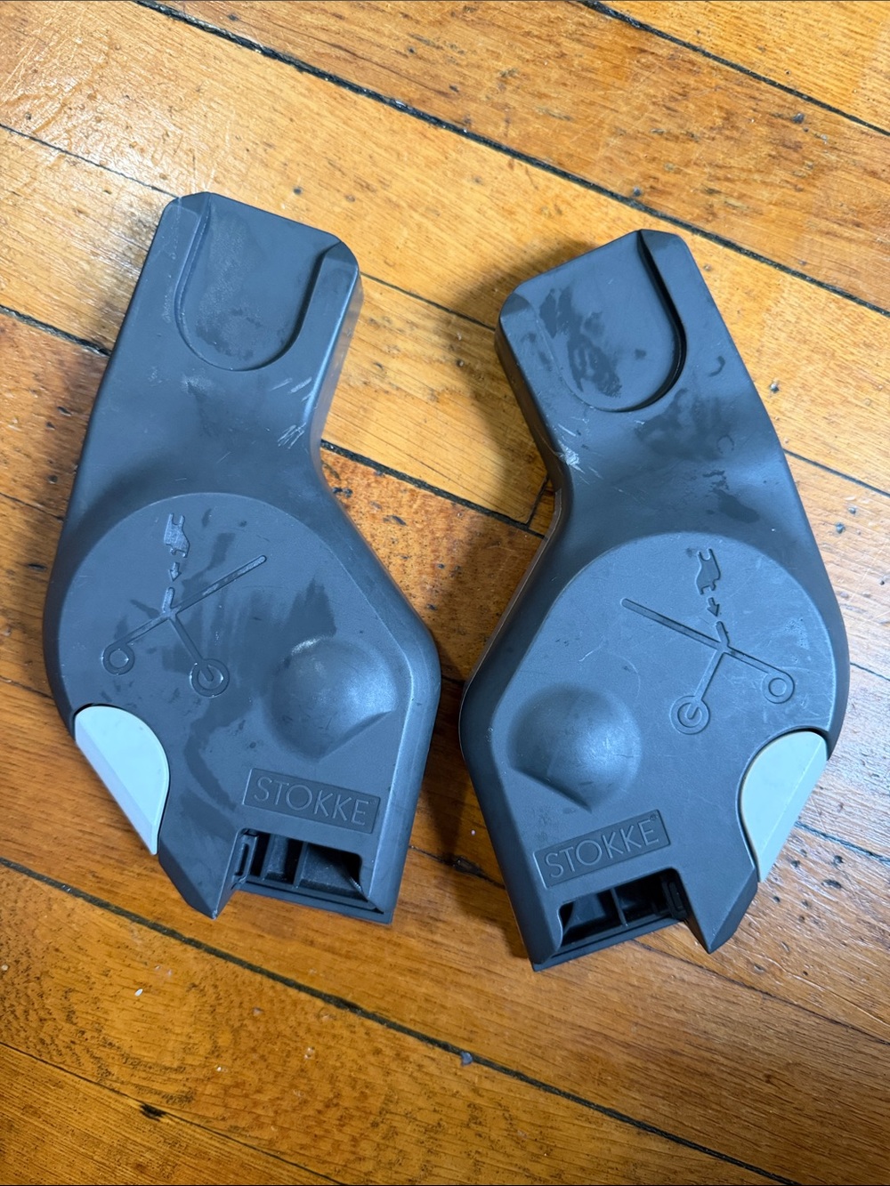 Stokke Grey Stroller Adapter Pair for Kids Accessories